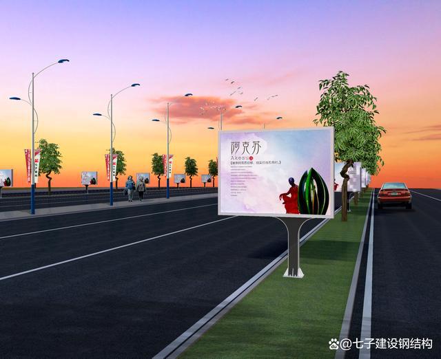 小高炮广告牌 钢架结构、彩钢板与宣传牌的实用全面解读